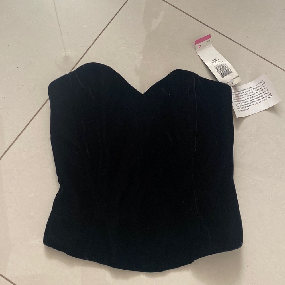Black velvet corset